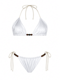 MADE FROM SCRAPS | Classic Sliding String Bikini Set - Winter White