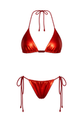 MADE FROM SCRAPS | Classic Sliding String Bikini Set - Blood Orange